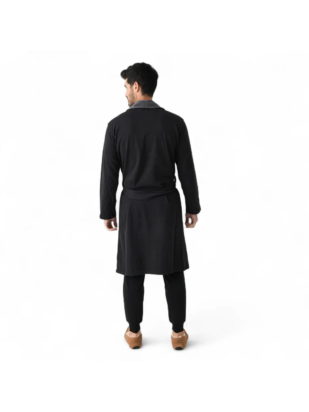 Ugg Men's Luxurious Robe Pockets Black Mens Size XL/XXL Heavyweight Thermal Goth